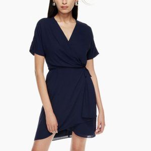 Aritzia Babaton Wallace Wrap Dress in Black